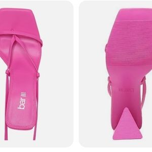 Sold!!@Bar III PINK TRIANGLE HEEL SANDAL Size 10.5
